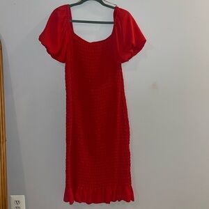 Shirred maxi dress
